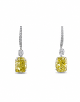 7.07 ct. Yellow Lab Diamond Drop Earrings