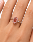 2.08 ct. Pink Oval Lab Diamond Solitaire Ring