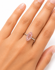 4.53 ct. Pink Oval Lab Diamond Solitaire Ring