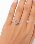 4.08 ct. Pink Oval Lab Diamond Ring