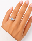 2.54 ct. Blue Pear Lab Diamond Ring