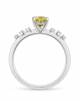 1.10 ct. Yellow Oval Lab Diamond Ring