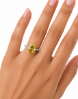 1.10 ct. Yellow Oval Lab Diamond Ring