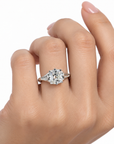 3.01 ct. White Cushion Lab Diamond Solitaire Ring