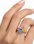 4.00 ct. Multi-Color Lab Diamond 3-Piece Ring