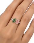 4.29 ct. Pink/Green Lab Diamond 2-Piece Ring