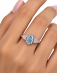 2.21 ct. Blue Lab Diamond 3-Piece Ring
