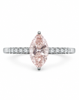 0.86 ct. Pink Marquise Lab Diamond Ring