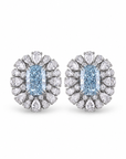 2.11 ct. Blue Lab Diamond Stud Earrings
