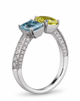 1.75 ct. Yellow/Blue Lab Diamond 2-Piece Ring
