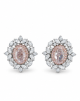 2.28 ct. Pink Oval Lab Diamond Pendant & Earrings Set