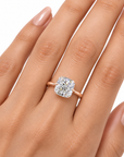 3.53 ct. White Cushion Lab Diamond Ring