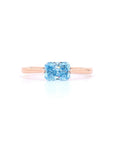 1 ct. Blue Radiant Lab Diamond Solitaire Ring
