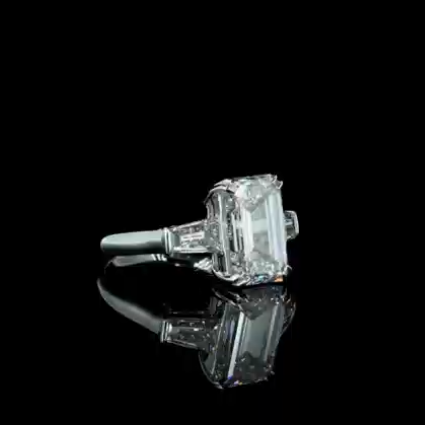 5.26 ct. Emerald-Cut Lab Diamond Solitaire Ring