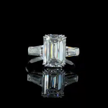 5.26 ct. Emerald-Cut Lab Diamond Solitaire Ring