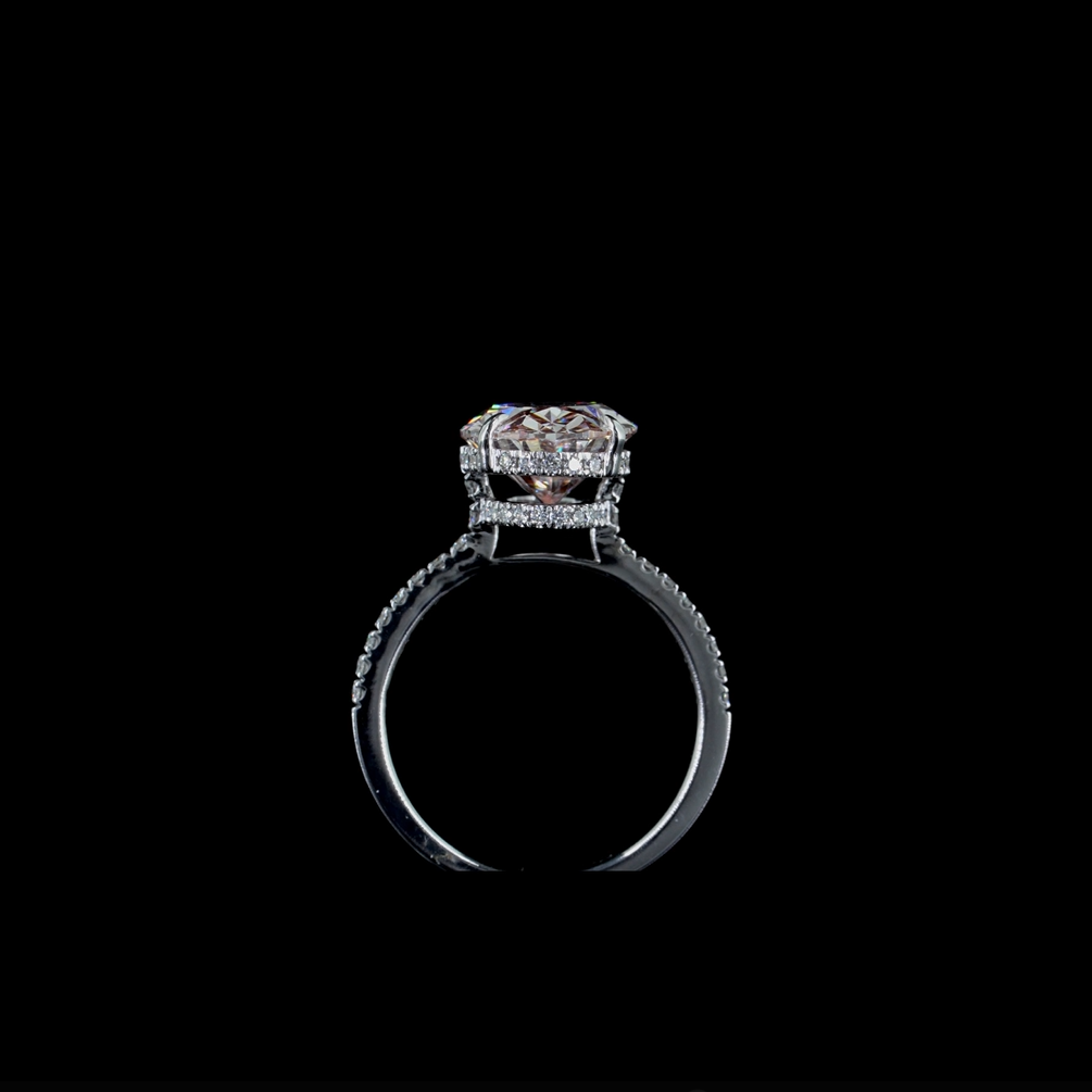 5.03 ct. Pink Oval Lab Diamond Halo Ring