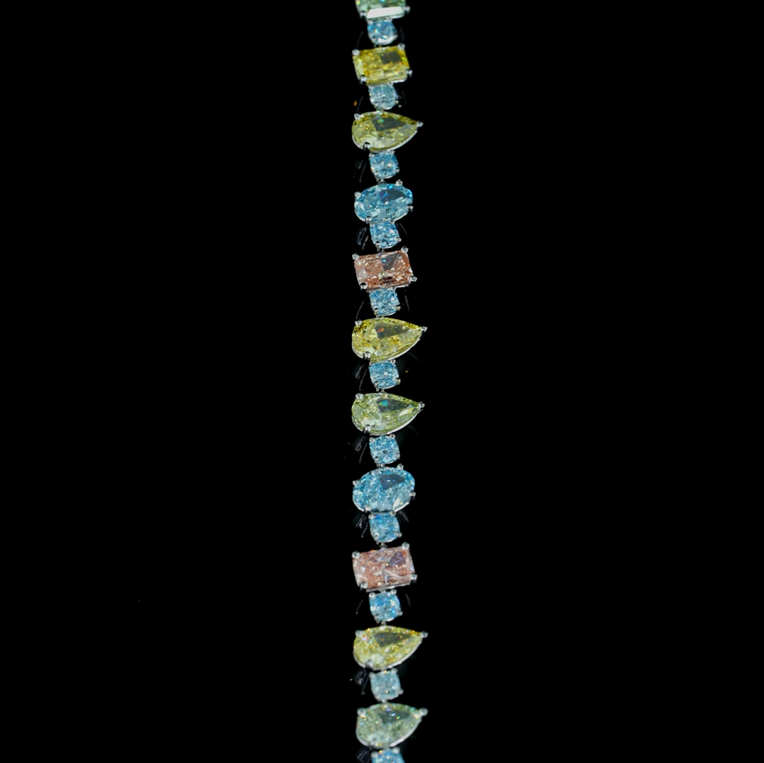18.33 ct. Multi-Color Lab Diamond Bracelet