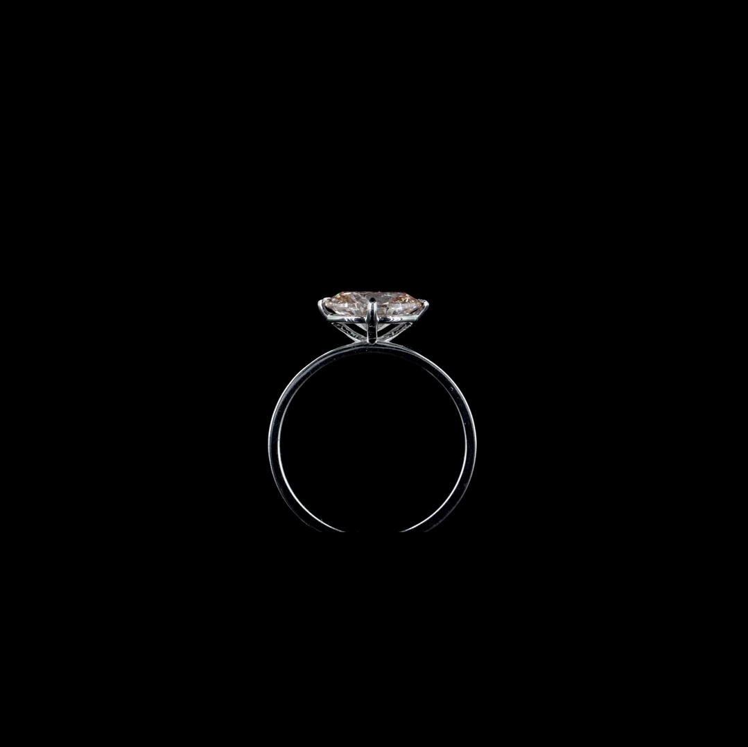 1.50 ct. Pink Oval Lab Diamond Solitaire Ring