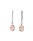 3.08 ct. Pink Pear Lab Diamond Drop Earrings