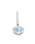 3.70 ct. Blue Lab-Grown Diamond Heart Earrings