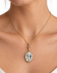 10.03 ct. White Oval Lab Diamond Pendant