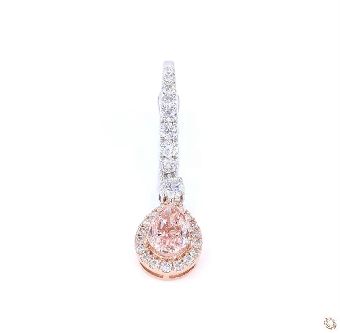 3.08 ct. Pink Pear Lab Diamond Drop Earrings