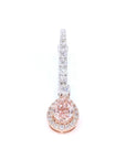 3.08 ct. Pink Pear Lab Diamond Drop Earrings