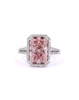 5.03 ct. Pink Lab Diamond Halo Ring