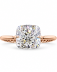 3.53 ct. White Cushion Lab Diamond Ring