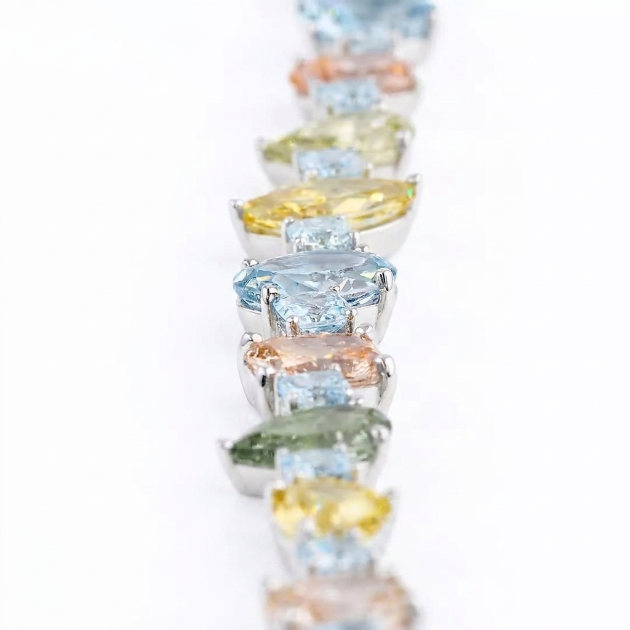 23.14 ct. Multi-Color Lab Diamond Tennis Bracelet
