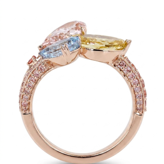 4.00 ct. Multi-Color Lab Diamond 3-Piece Ring