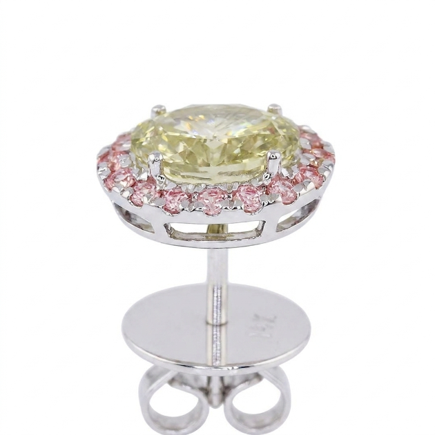 2.02 ct. Green Lab Diamond Stud Earrings