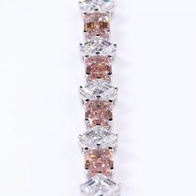 15.04 ct. Pink Lab Diamond Tennis Bracelet