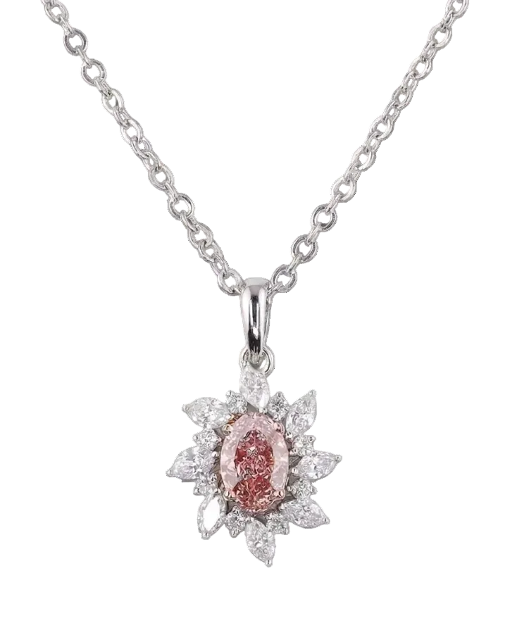 0.79 ct. Pink Lab Diamond Pendant