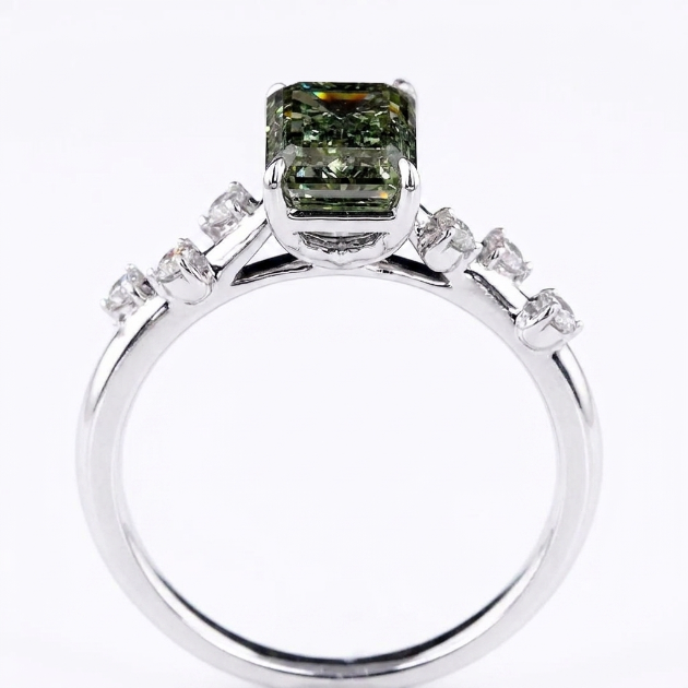 2.00 ct. Green Lab Diamond Solitaire Ring