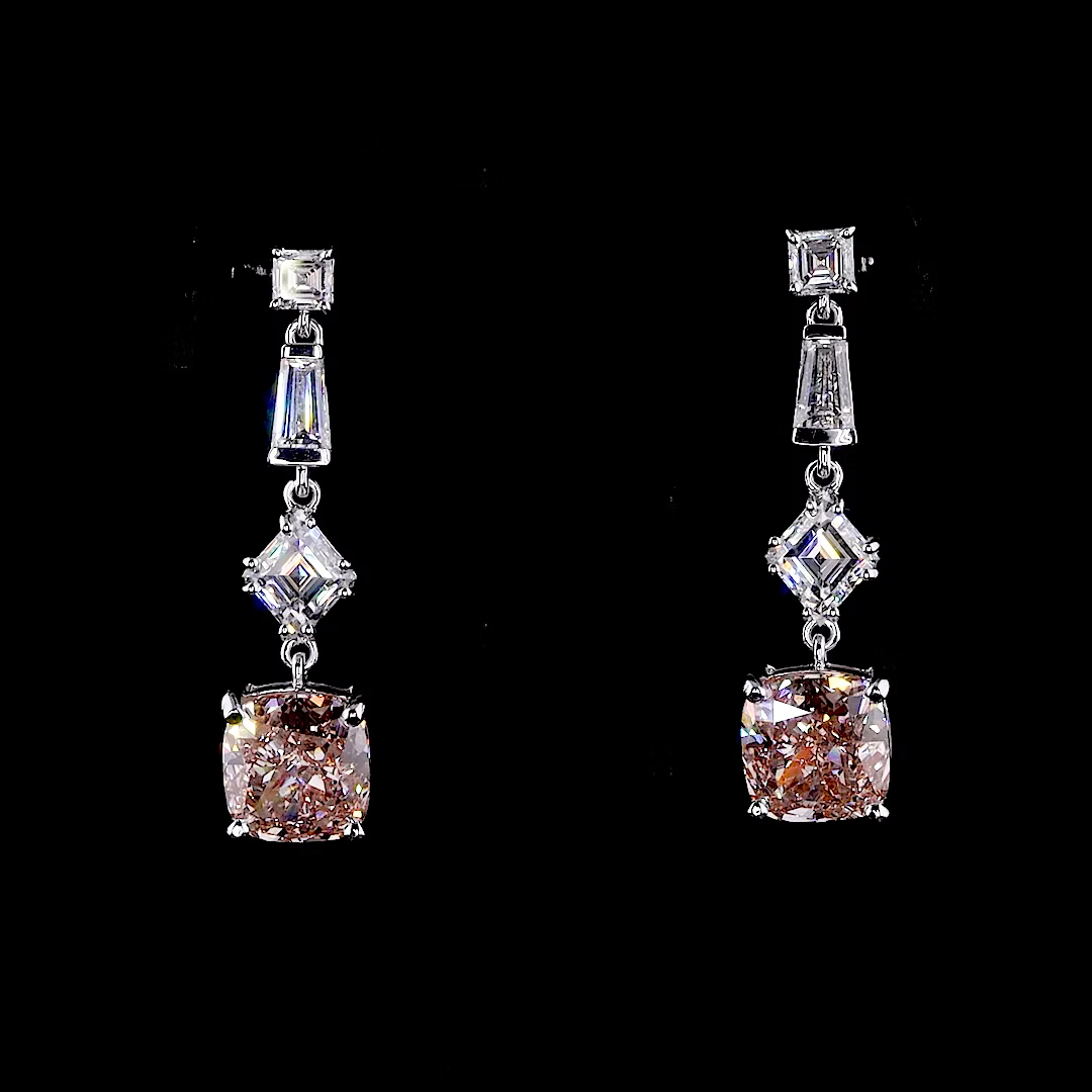 4.98 ct. Pink Lab Diamond Drop Earrings