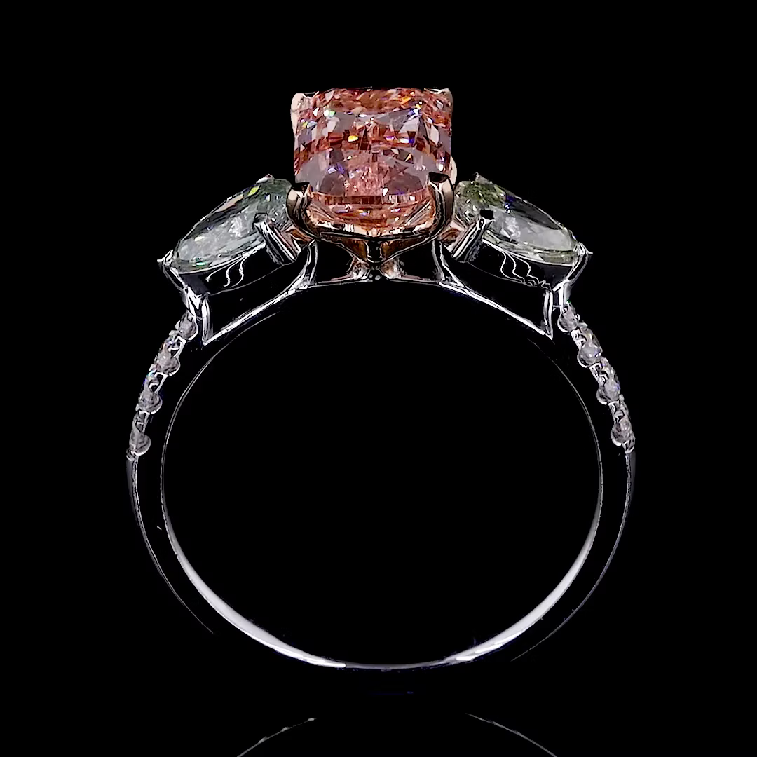 2.02 ct. Pink Lab Diamond 3-Piece Ring