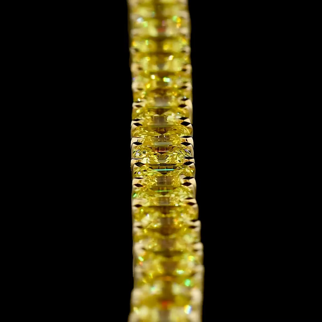 25.88 ct. Yellow Lab Diamond Tennis Bracelet