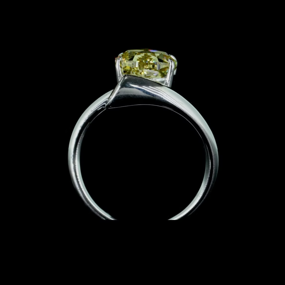 5.09 ct. Yellow Lab Diamond Solitaire Ring