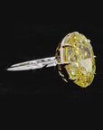5.03 ct. Yellow Oval Lab Diamond Solitaire Ring