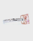 2.46 ct. Pink Rectangular Lab Diamond Ring
