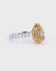 2.00 ct. Yellow Pear Natural Diamond Solitaire Ring