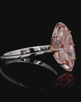 4.53 ct. Pink Oval Lab Diamond Solitaire Ring