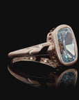 3.33 ct. Blue Cushion Lab Diamond Solitaire Ring