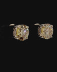 4.05 ct. Yellow Old Mine Round Lab Diamond Earrings