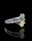 1.12 ct. Green/Yellow Lab Diamond 2-Piece Ring
