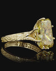 6.05 ct. Yellow Radiant Lab Diamond Solitaire Ring