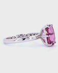 3.52 ct. Purple Cushion Natural Spinel Solitaire Ring