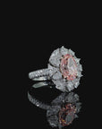 3.01 ct. Pink Lab Diamond Halo Ring