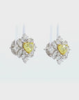 2.00 ct. Yellow Heart Natural Diamond Earrings